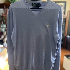 Ralph Lauren Men's Lavender V-Neck Sweater